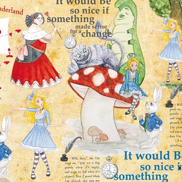 Carta decorativa Collezione Favole - Alice nel Paese delle meraviglie