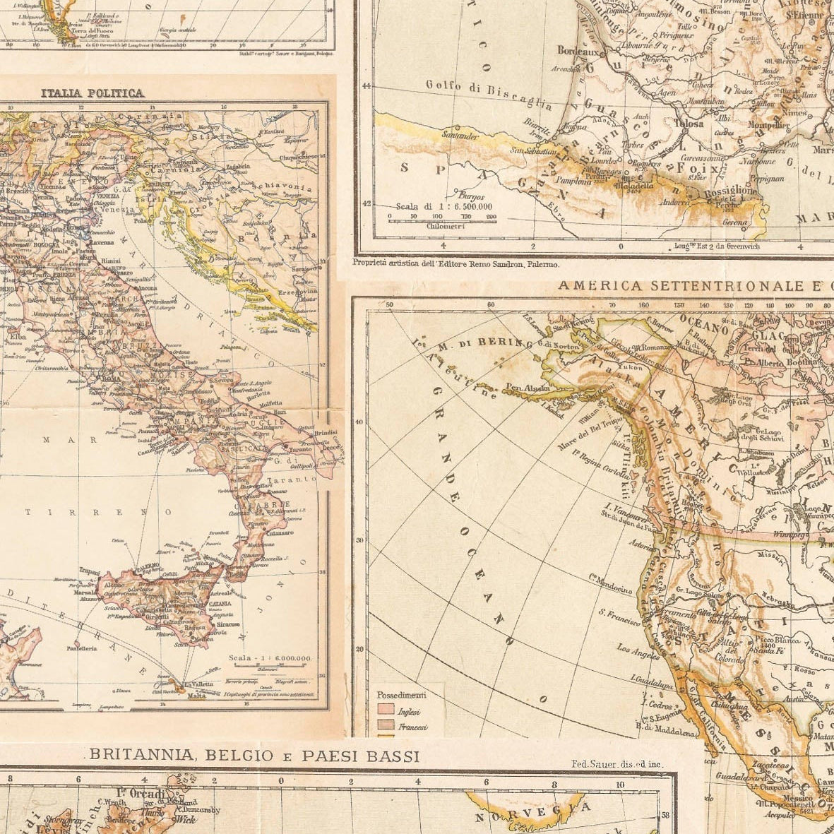 Carta decorativa Collezione mappe - Vintage