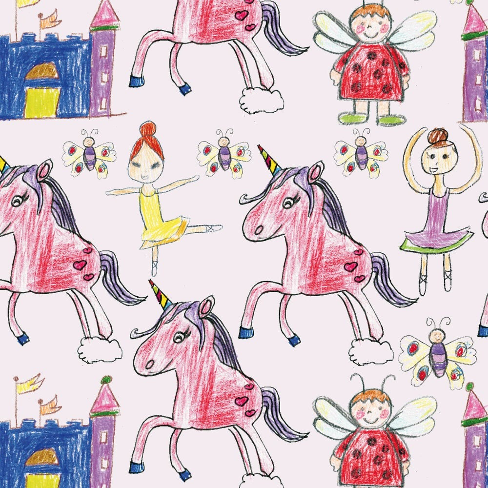Carta decorativa Collezione Bambini - Unicorni e fate