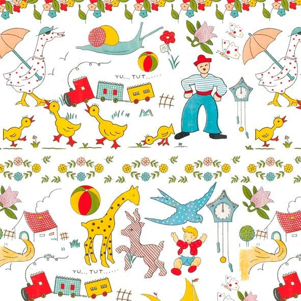 Carta decorativa Collezione Bambini - Giocattoli vintage