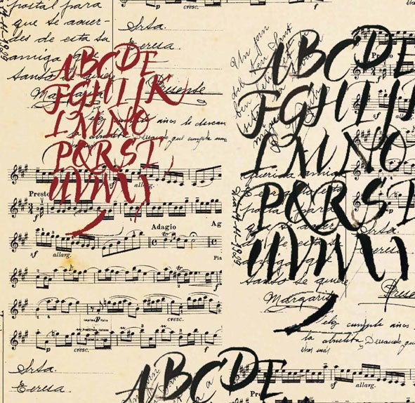 Carta decorativa Collezione Vintage - Note e lettere