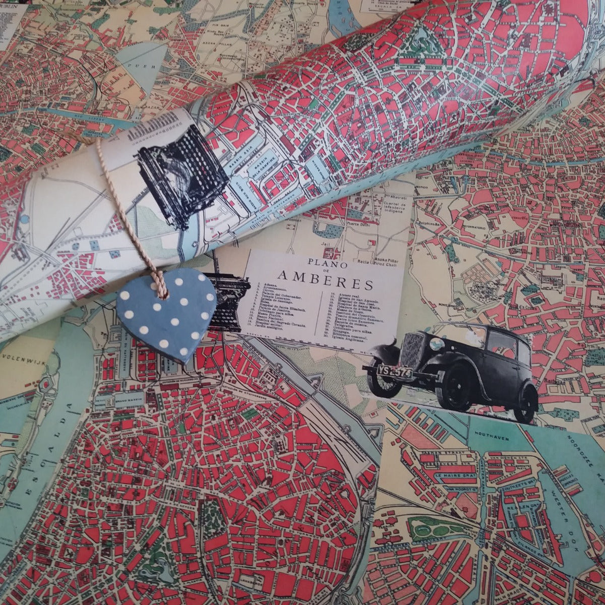 Carta decorativa Collezione Mappe - topografica vintage